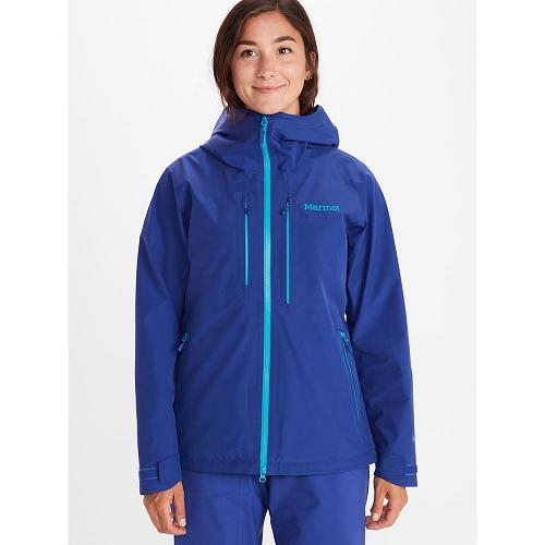 Marmot Cropp River Rain Jacket For Womens Grey Blue TYU895436